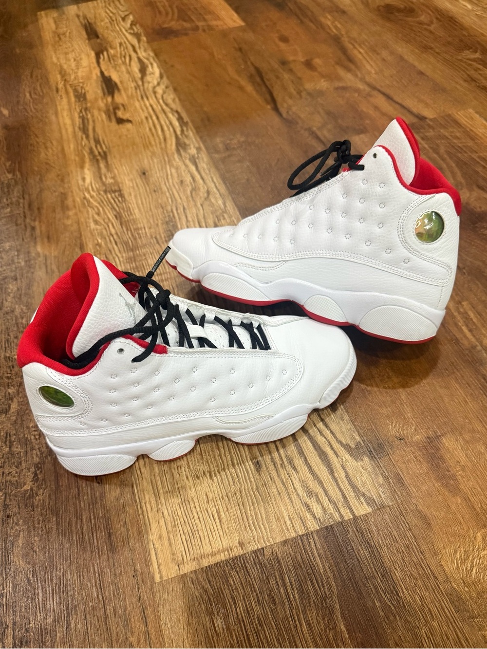 Jordan Kids White and Red High-Top Sneakers